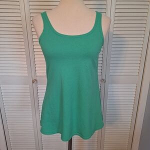 Cut- Loose Kelly Green flowy Tank Top Small NWOT *D3